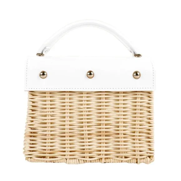 NWT White Natural Kuai Bag - Wicker Wings - Picture 2 of 5